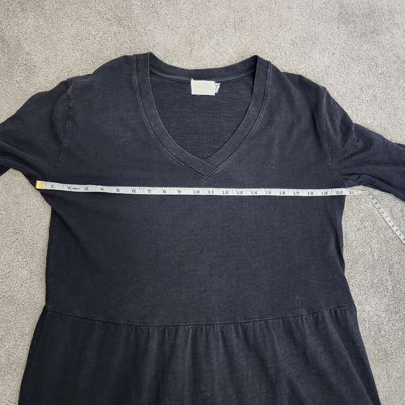 Nation LTD Black Cotton Long Sleeve Tiered mini Dress Size M Whimsigoth Soft - Picture 4 of 14